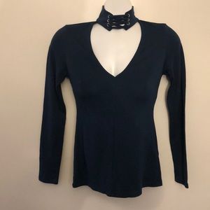 BeBe dress top, with tie up choker